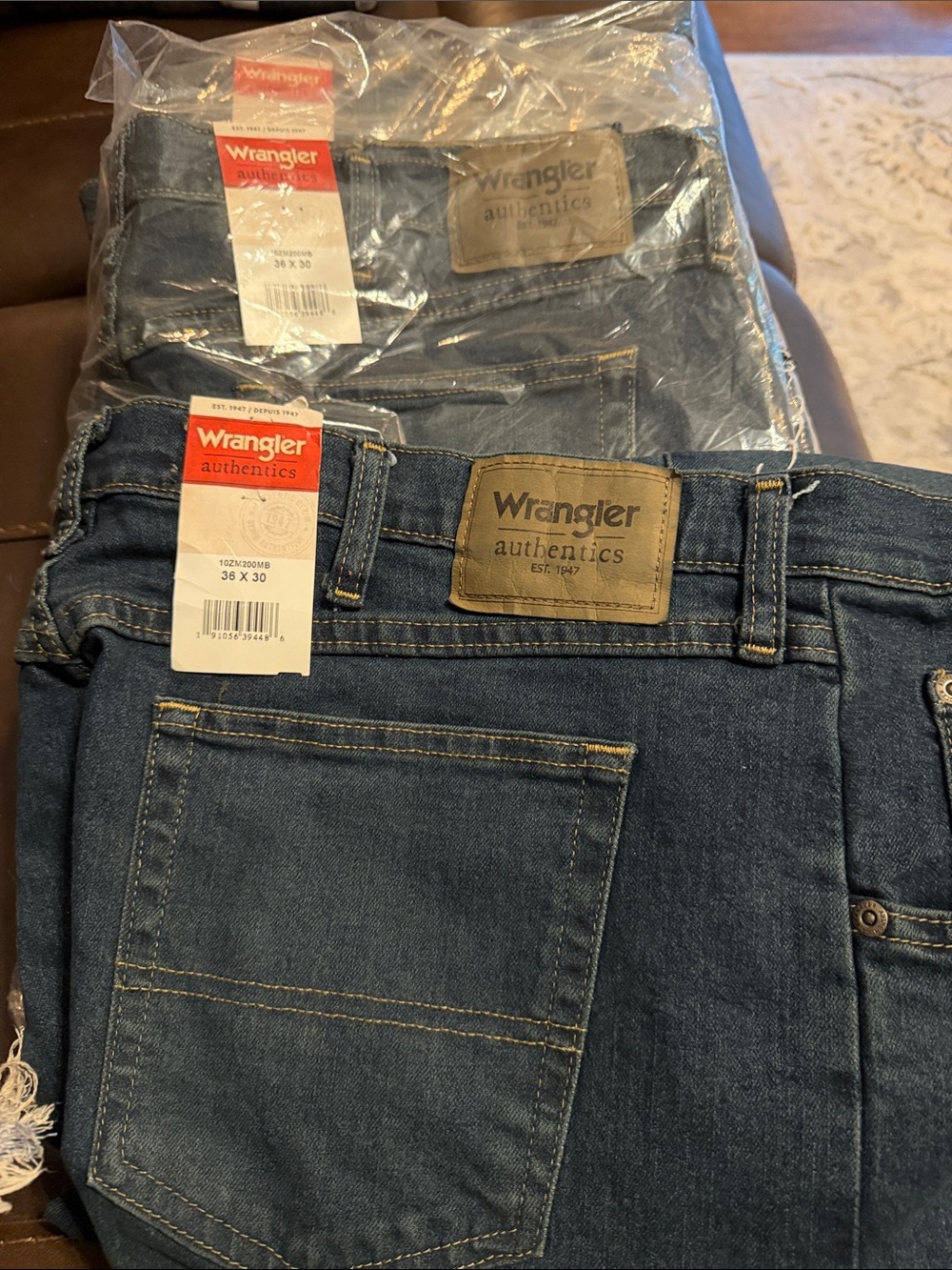 Wrangler Authentics Men’s Jeans 36x30 Dark Wash New With Tags NWT